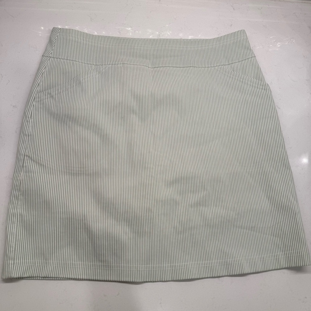Mario Serrani Mint Striped Mini Skirt